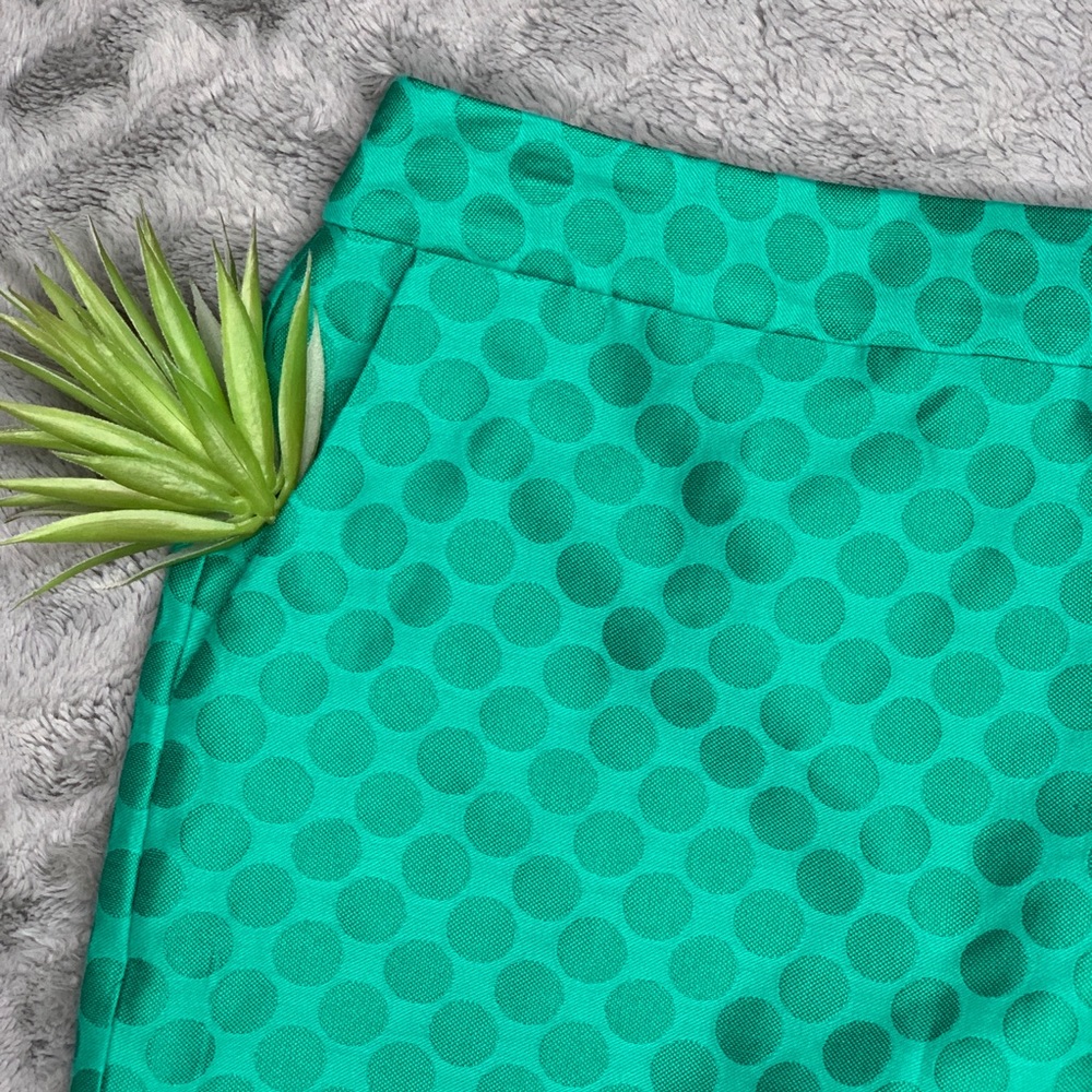 Banan Republic Green Polka Dot Pencil Skirt - Picture 4 of 7
